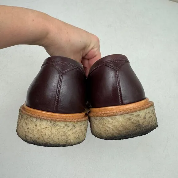 Adieu Paris Burgundy Leather Loafers
