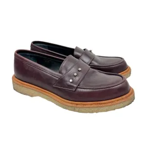 Adieu Paris Burgundy Leather Loafers