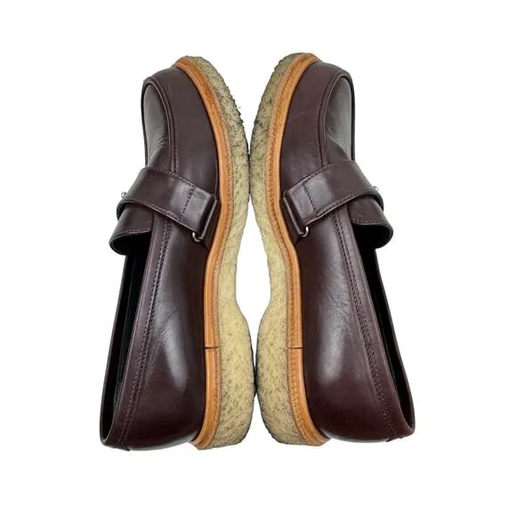 Adieu Paris Burgundy Leather Loafers