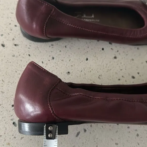 AGL ATILIO GIUSTI LEOMBRUNI Monika Ballerina Flats Leather Cap Toe Size EU 37.5