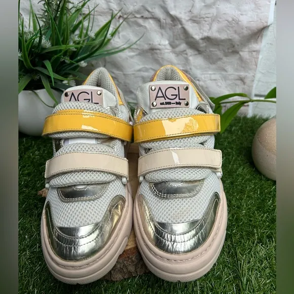 AGL Chunky Platform Patent Leather Velcro size 37/7