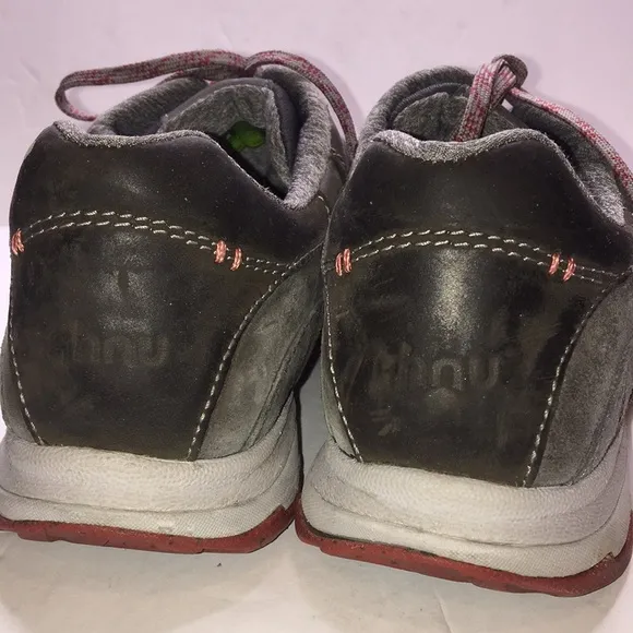 Ahnu Sugar Venture Gray and Brown Suede Leather Low Top Sneakers