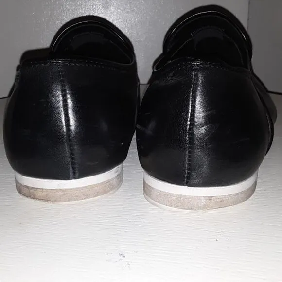 Aldo black leather loafers size 43