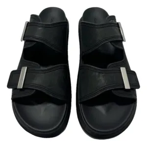 Alexander McQueen Rubber Double-StrapSlides Black Men's EU 45/US 12