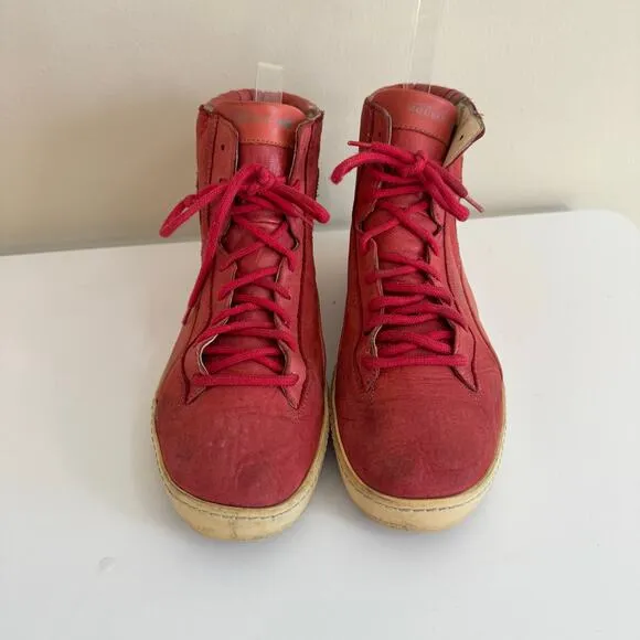 Alexander McQueen x Puma Joustesse Mid II Mens 9 Red Leather Lace Up High Top
