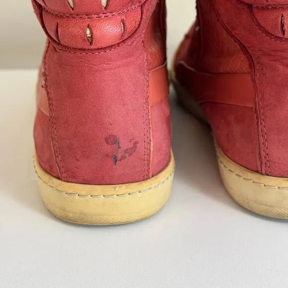 Alexander McQueen x Puma Joustesse Mid II Mens 9 Red Leather Lace Up High Top