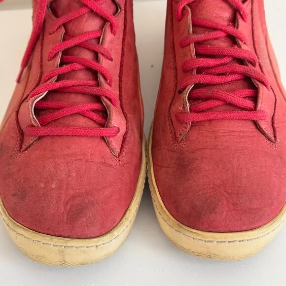 Alexander McQueen x Puma Joustesse Mid II Mens 9 Red Leather Lace Up High Top
