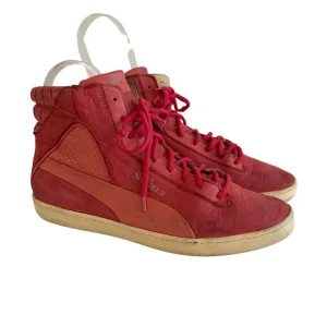 Alexander McQueen x Puma Joustesse Mid II Mens 9 Red Leather Lace Up High Top