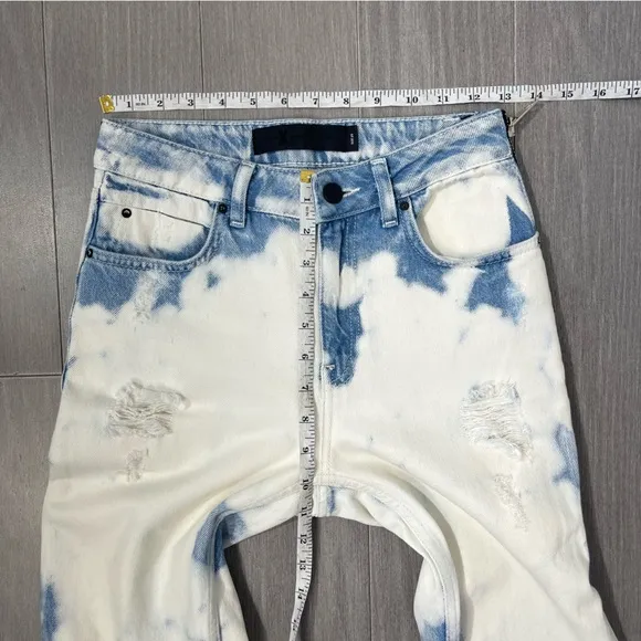 Alexander Wang Cult Side Zip In Bleach Out Jeans Size 25 Distressed High Rise