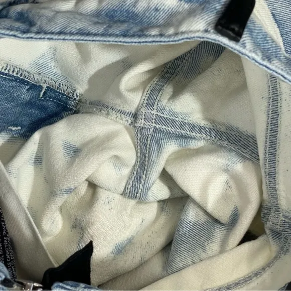 Alexander Wang Cult Side Zip In Bleach Out Jeans Size 25 Distressed High Rise