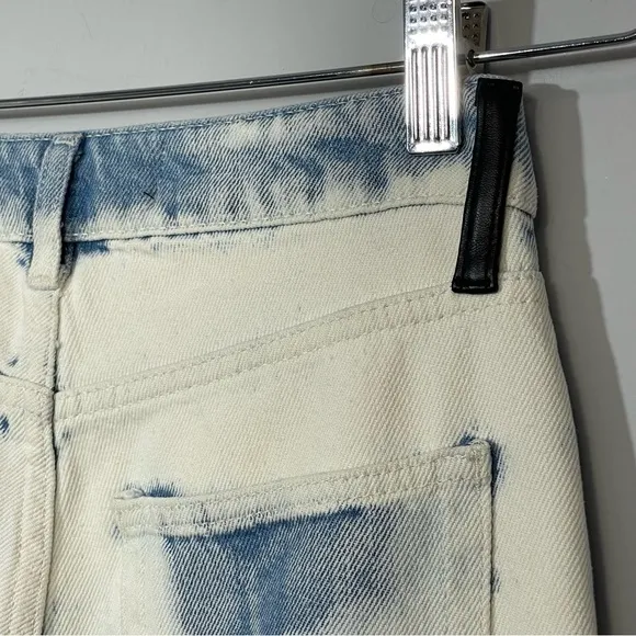Alexander Wang Cult Side Zip In Bleach Out Jeans Size 25 Distressed High Rise