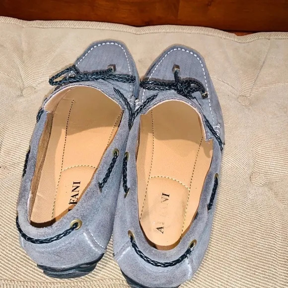 Alfani Cable Suede Grey Loafers.