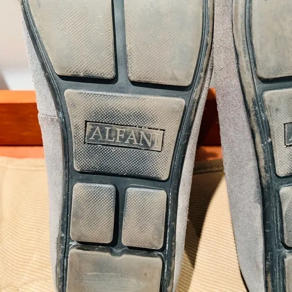 Alfani Cable Suede Grey Loafers.
