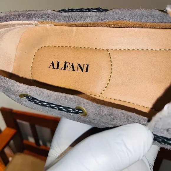 Alfani Cable Suede Grey Loafers.