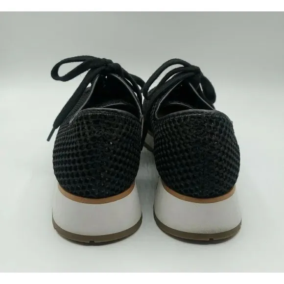 ALL BLACK Footwear Black Mesh Lace Up Sneakers Womens Size 37.5 (US) 7.5M $160