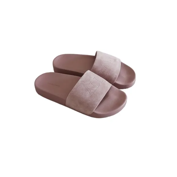 All Saints Karli Taupe Slides Sandals