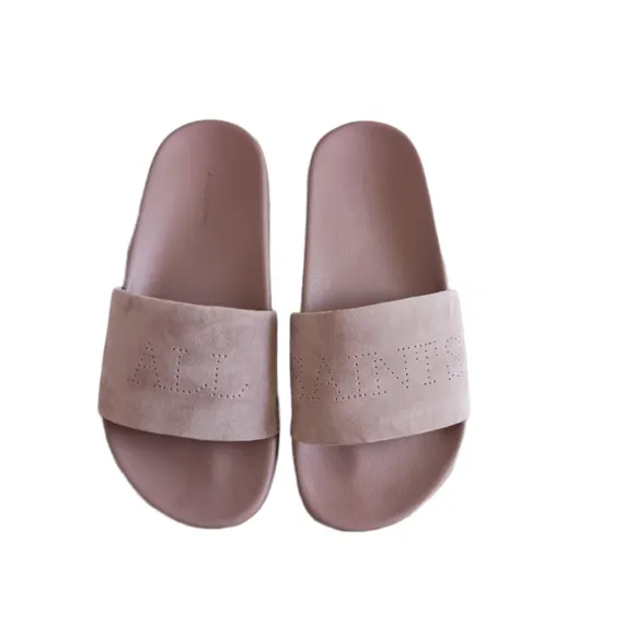 All Saints Karli Taupe Slides Sandals