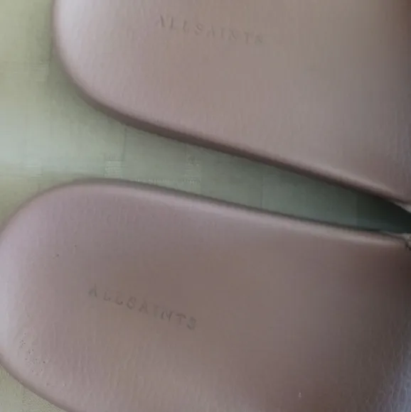 All Saints Karli Taupe Slides Sandals