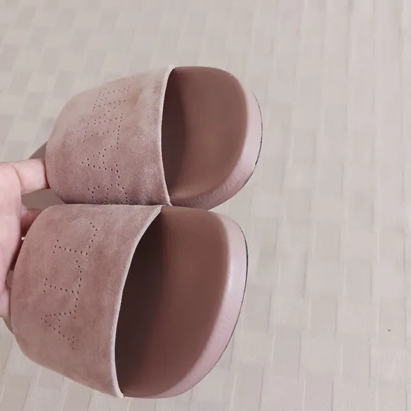 All Saints Karli Taupe Slides Sandals