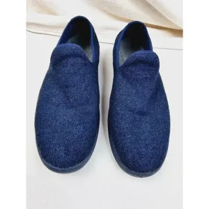 Allbirds Size 10 Men's Blue The Wool Lounger Slip On Logo Loafers Blue Sole