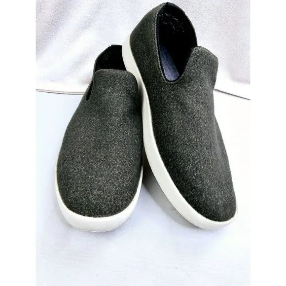 Allbirds Size 12 Men's WL Green Wool Loafers/Loungers Slip On Logo Comfort Shoes