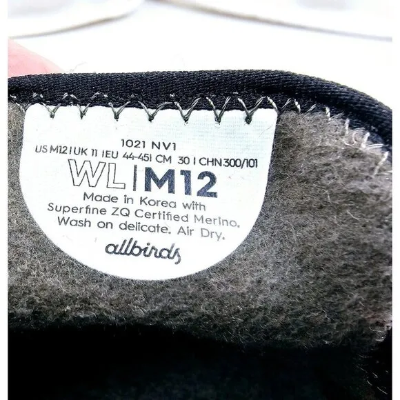 Allbirds Size 12 Men's WL Green Wool Loafers/Loungers Slip On Logo Comfort Shoes