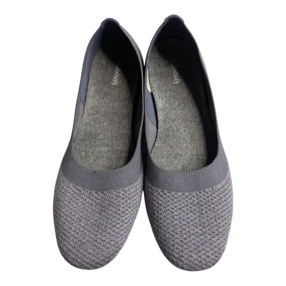 Allbirds Tree Breezers Woven Knit Round Toe Comfy Ballet Flats Seashell Blue 10