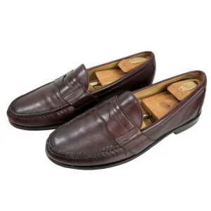 ALLEN EDMONDS Cameron Oxblood Burgundy Leather Penny Loafers‎ Slip-On Size 11 D