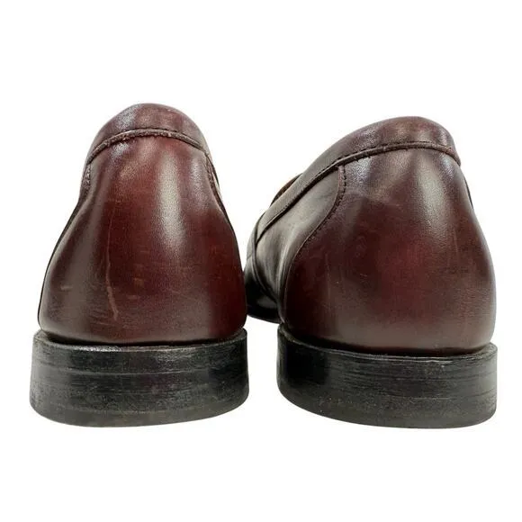 ALLEN EDMONDS Cameron Oxblood Burgundy Leather Penny Loafers‎ Slip-On Size 11 D