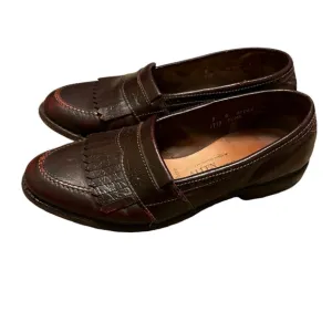 Allen Edmonds Devonshire Loafers Mens 9 Burgundy Leather Vibram Sole Kilt USA