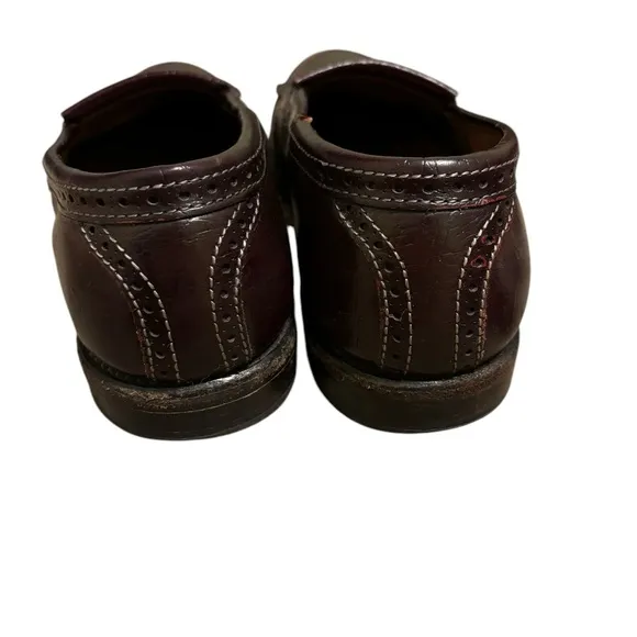 Allen Edmonds Devonshire Loafers Mens 9 Burgundy Leather Vibram Sole Kilt USA