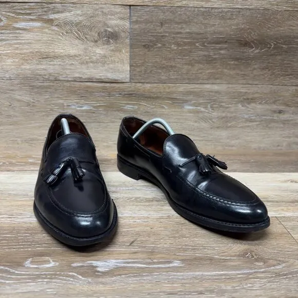 Allen Edmonds Grayson Tassel Black Leather Loafers Men's Size 12