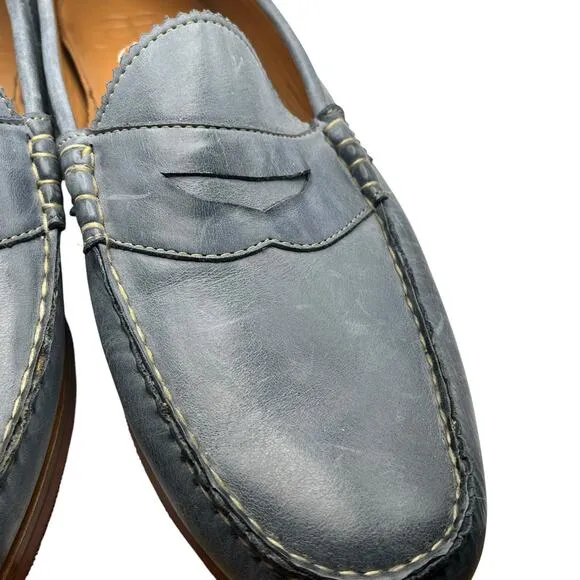 ALLEN EDMONDS Loafers Men Size 15 D AE Sedona Blue Slip On Factory Distressed