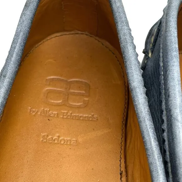 ALLEN EDMONDS Loafers Men Size 15 D AE Sedona Blue Slip On Factory Distressed