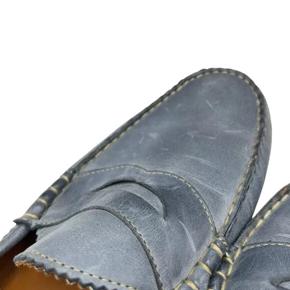 ALLEN EDMONDS Loafers Men Size 15 D AE Sedona Blue Slip On Factory Distressed