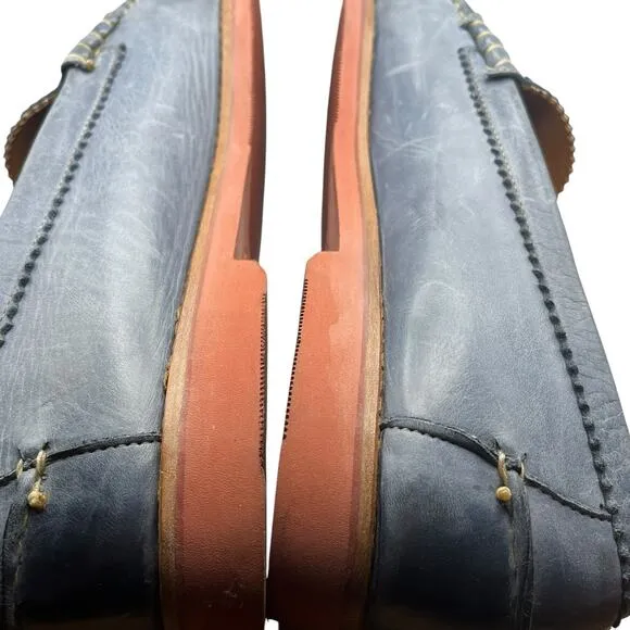 ALLEN EDMONDS Loafers Men Size 15 D AE Sedona Blue Slip On Factory Distressed
