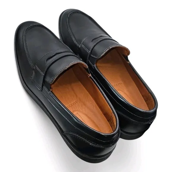 Allen Edmonds Randolph Slip On Loafers Meet Sneakers Black On Black Leather 10D