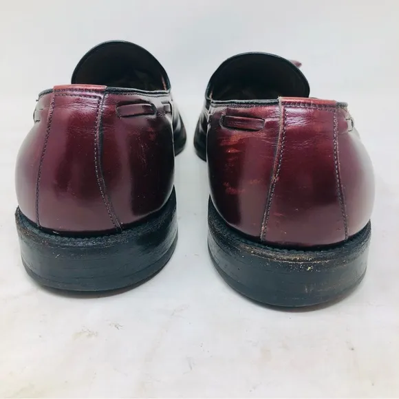 Allen Edmonds Saratoga Burgundy Leather Tasseled Loafers