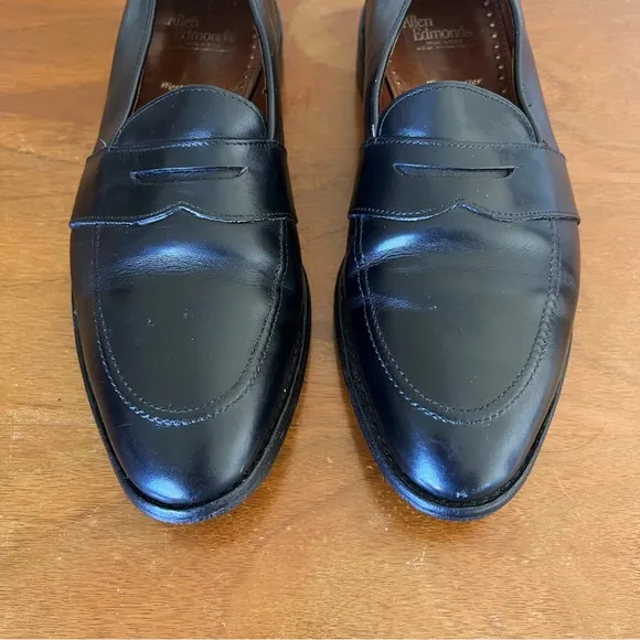 Allen Edmonds • Westchester black leather loafers slip on dress shoes loafers