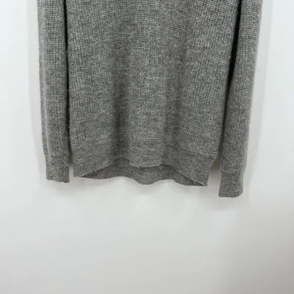 Allsaints Oskol Crew Gray Wool Mohair Blend Sweater woman's size large
