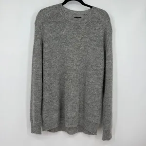 Allsaints Oskol Crew Gray Wool Mohair Blend Sweater woman's size large