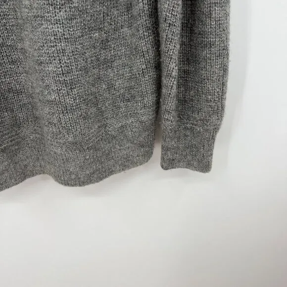 Allsaints Oskol Crew Gray Wool Mohair Blend Sweater woman's size large