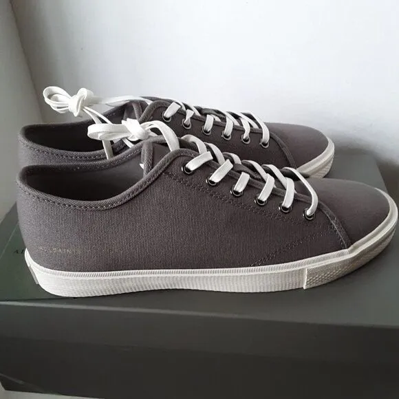 AllSaints Theo Men's size 10M Low Top Charcoal Gray Sneaker