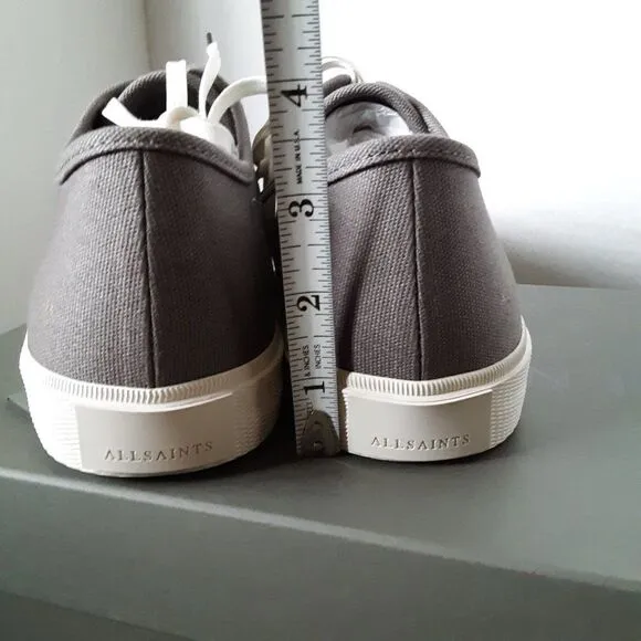 AllSaints Theo Men's size 10M Low Top Charcoal Gray Sneaker