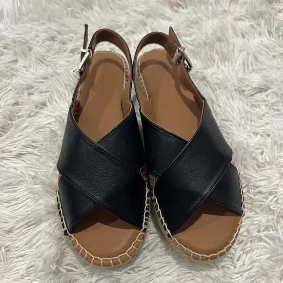 ALOHAS Crossed Platform Espadrille Sandals - Size 38 US 7-7.5 - NWOT