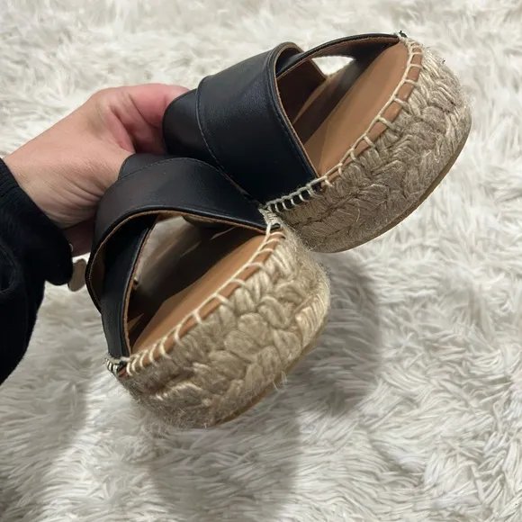 ALOHAS Crossed Platform Espadrille Sandals - Size 38 US 7-7.5 - NWOT