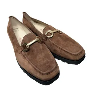 Amalfi Rangoni Loafers Womens Size 12.5 Brown Suede Walk On Air Brown Slip On
