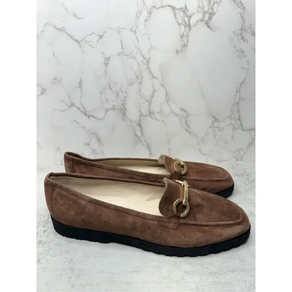 Amalfi Rangoni Loafers Womens Size 12.5 Brown Suede Walk On Air Brown Slip On