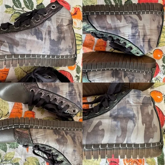 Andia Fora metallic camo sneakers size 37