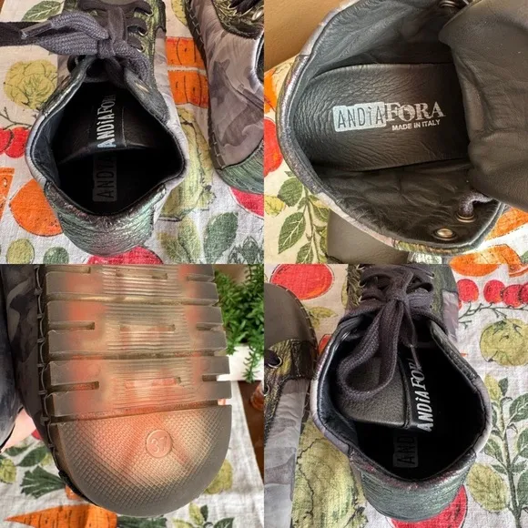 Andia Fora metallic camo sneakers size 37
